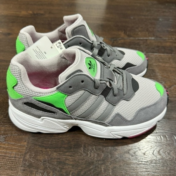 Adidas Yung 96 Off White Solar Green Sneaker Size 7 Women - Picture 3 of 10